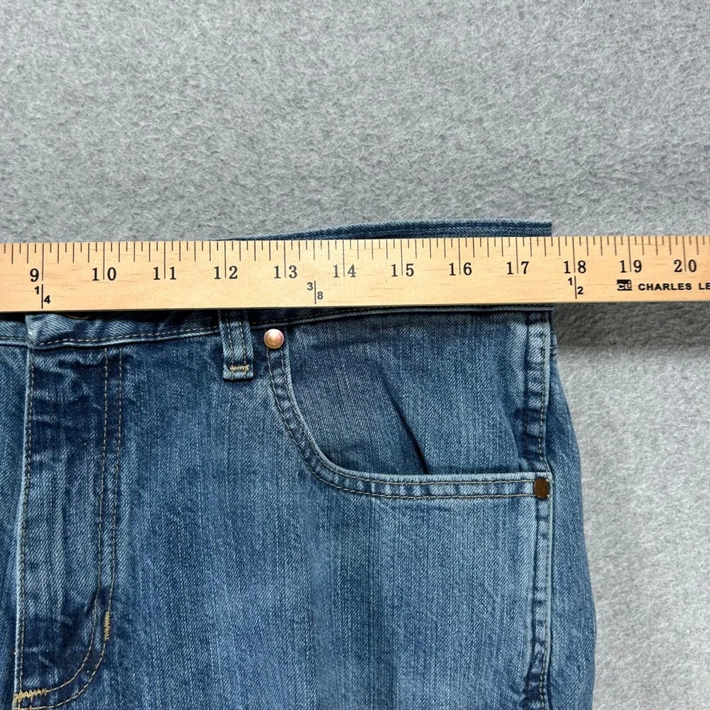 Wrangler Jeans Retro Slim Boot Mens 34x34 Blue Denim Western Cowboy